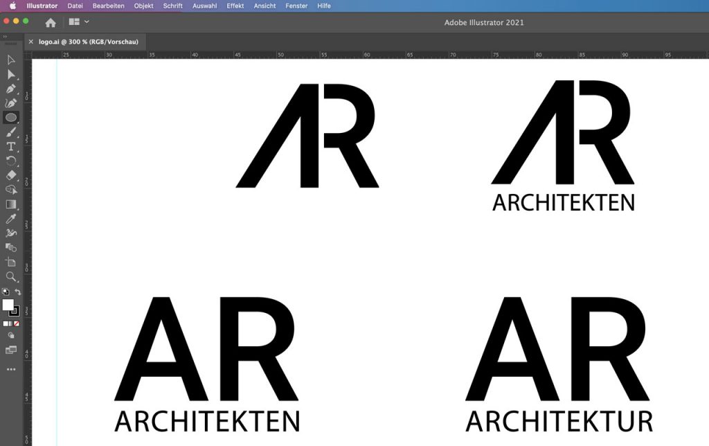 Logoerstellung für Homepage mit Adobe Illustrator